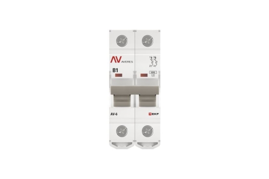 Выключатель автоматический AV-6 2P 1A (B) 6kA EKF AVERES