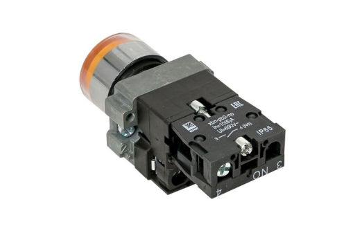 Кнопка BA51 с подсветкой 230В желтая NO IP65 EKF PROxima