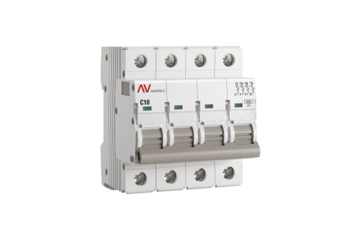Выключатель автоматический AV-6 4P 10A (C) 6kA EKF AVERES