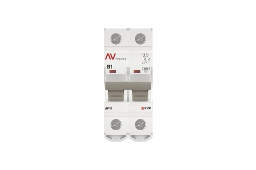 Выключатель автоматический AV-10 2P 1A (B) 10kA EKF AVERES