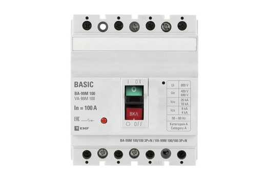 Выключатель автоматический ВА-99М 100/100А 3P+N 35кА EKF PROxima