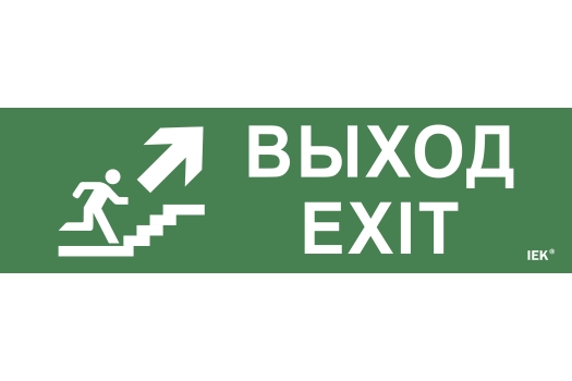 Этикетка самоклеящаяся 310х90мм 'Выход/лестница вверх/фигура' IEK