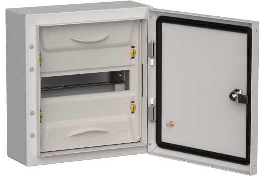 TITAN 5 Корпус металлический ЩРн-12 (1х12) 335х310х140мм IP54 серый (одна дверь) IEK