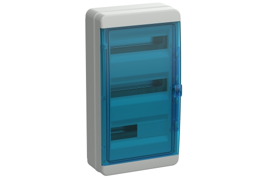 TEKFOR Корпус пластиковый КМПн-36 IP65 синяя прозрачная дверь IEK