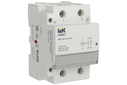 ARMAT Контактор модульный KMR 100А 24В AC/DC 1НО 1НЗ IEK