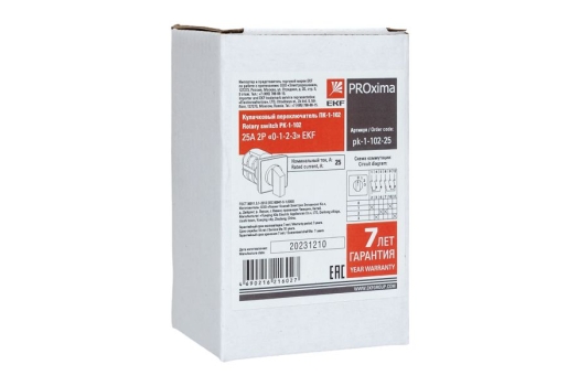 Переключатель кулачковый ПК-1-102 25А 2P «0-1-2-3» EKF PROxima