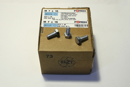 Болт М7х16, DIN 933, 8.8 (оцинкованный)
