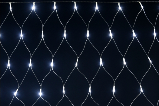 LIGHTING Гирлянда сеть 1,5х1,5м 160 светодиодов белый свет IP20 прозрачный шнур 3м 230В контроллер 8 сцен IEK